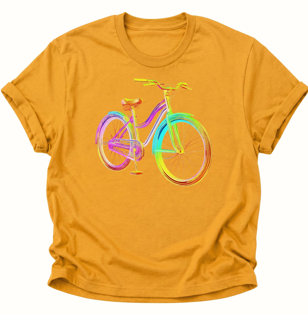 Fahrrad Neon Unisex T-Shirt Gelb - PINE & RIVER