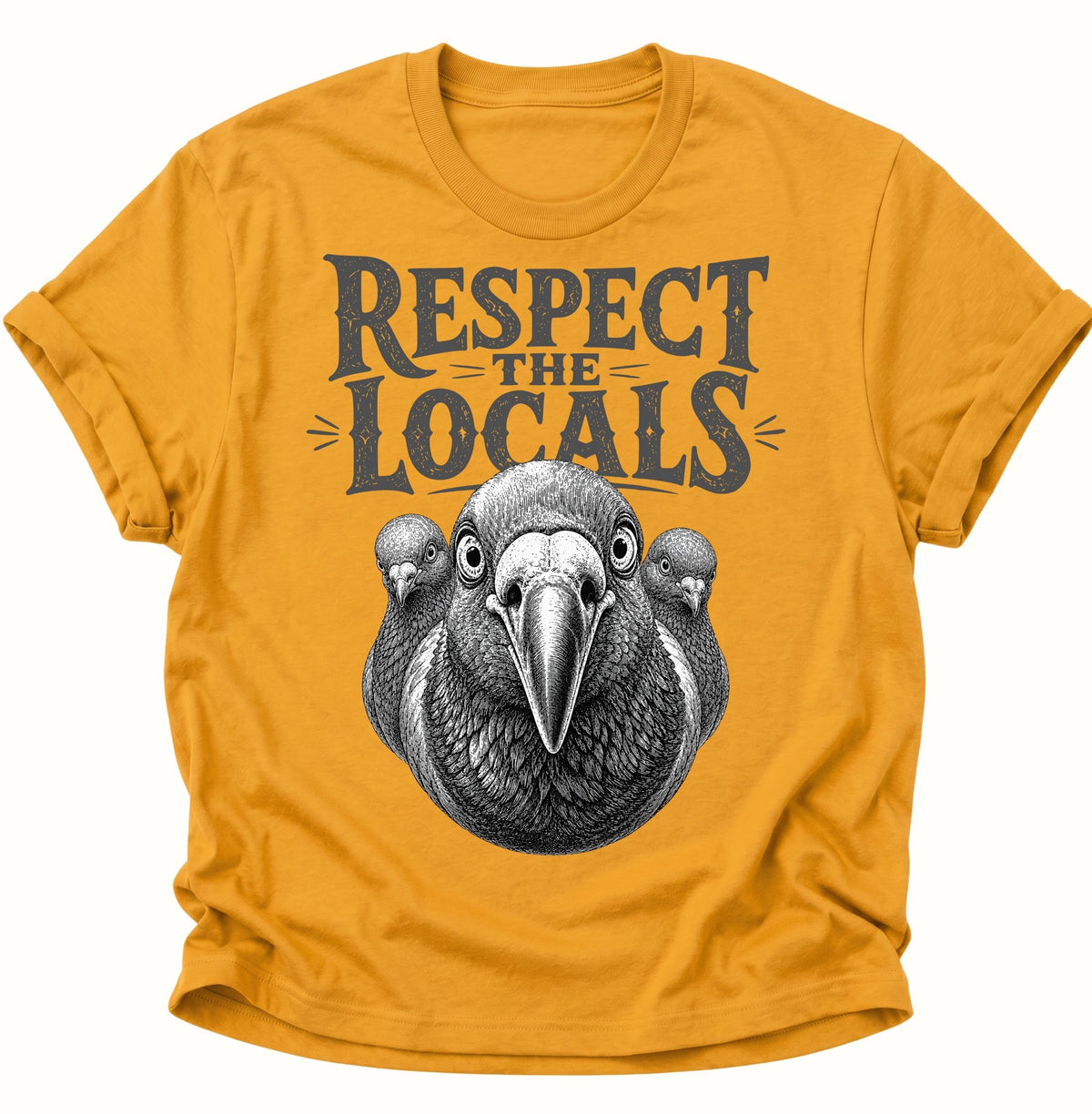 Respect the Locals Unisex T-Shirt Gelb - PINE & RIVER