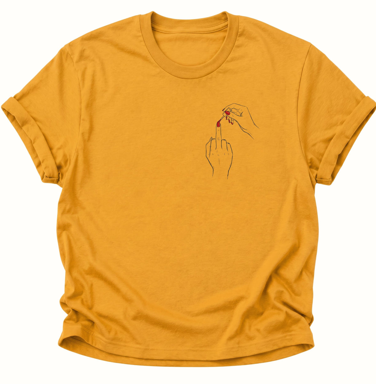 Mittelfinger Unisex T-Shirt Gelb - PINE & RIVER