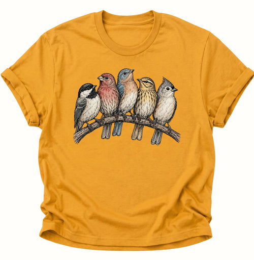 Bird's Unisex T-Shirt Gelb - PINE & RIVER