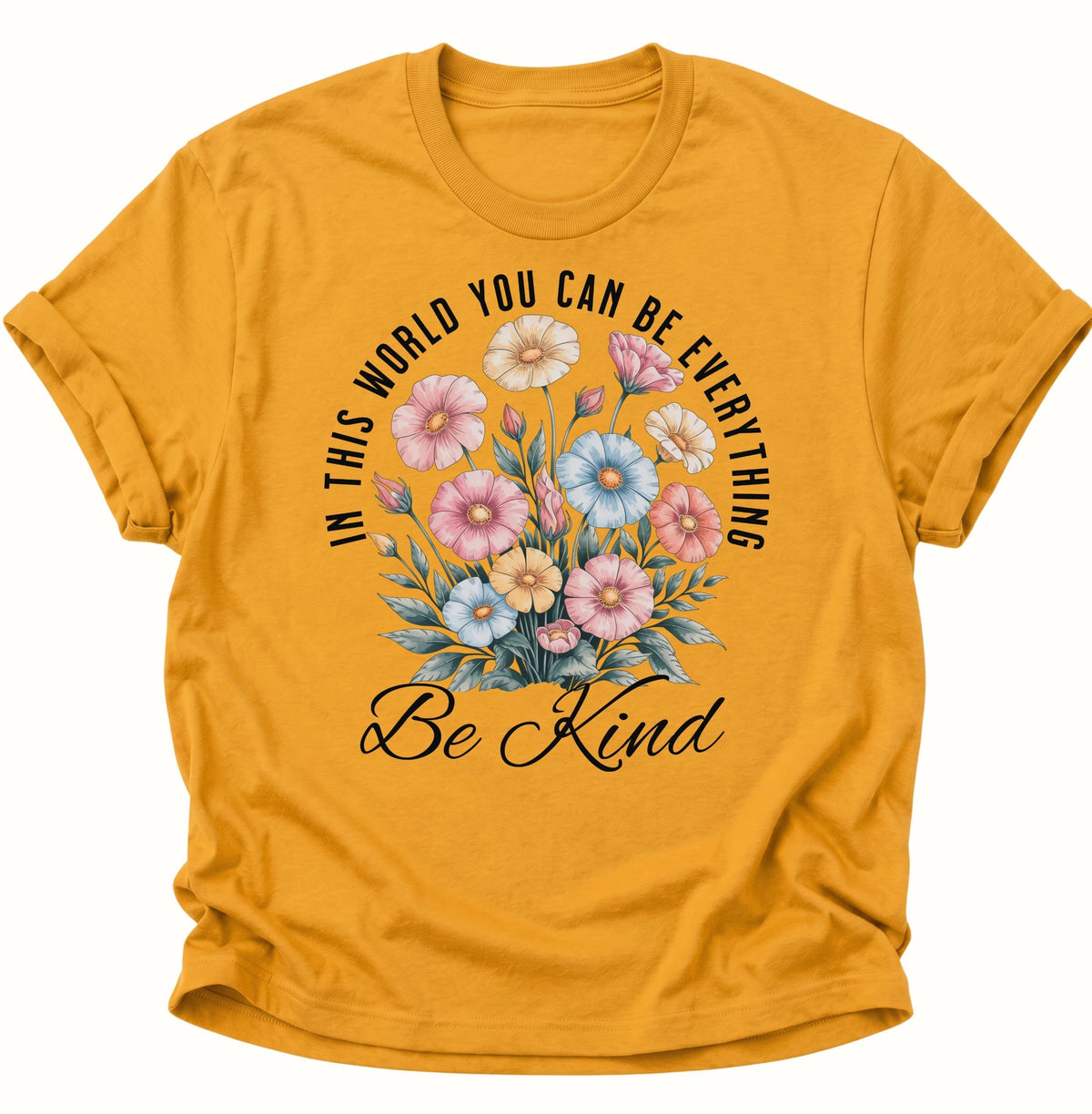 Be Kind Unisex T-Shirt Gelb - PINE & RIVER