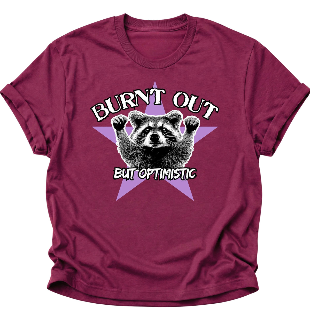 Burnt Out Washbär Unisex T-Shirt Cardinal Red - PINE & RIVER