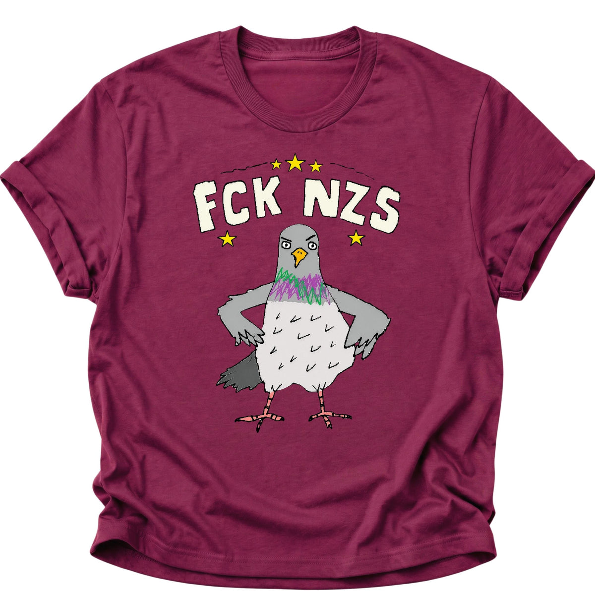 Taube gegen rechts Unisex T-Shirt Cardinal Red - PINE & RIVER