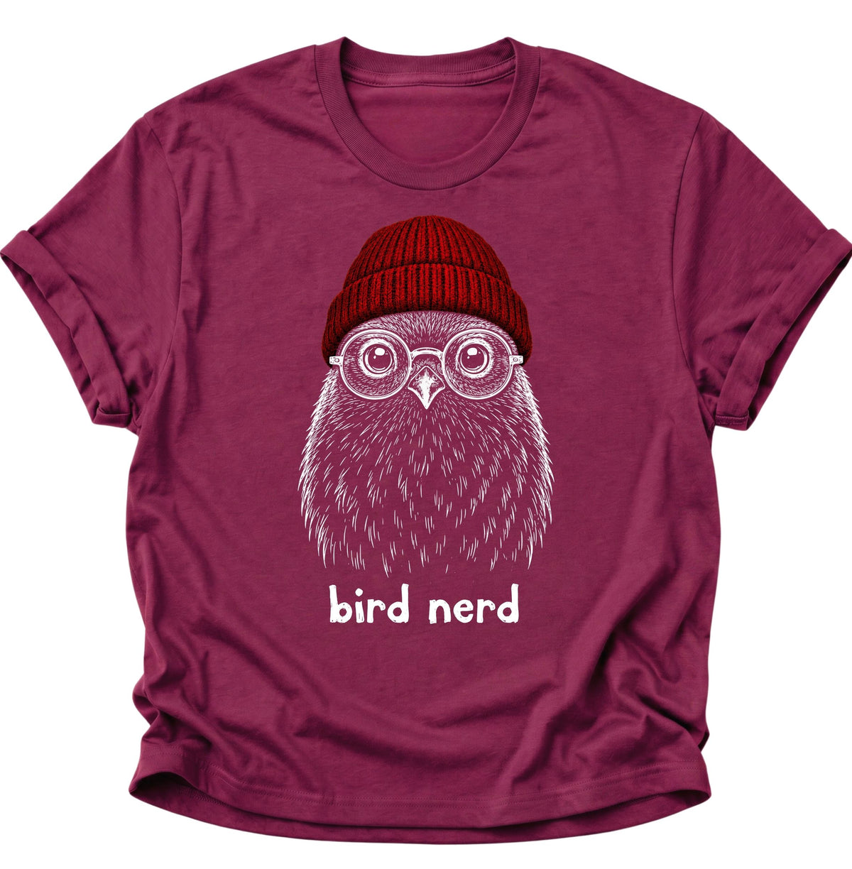 Bird Nerd Vogel mit Mütze Unisex T-Shirt Cardinal Red - PINE & RIVER