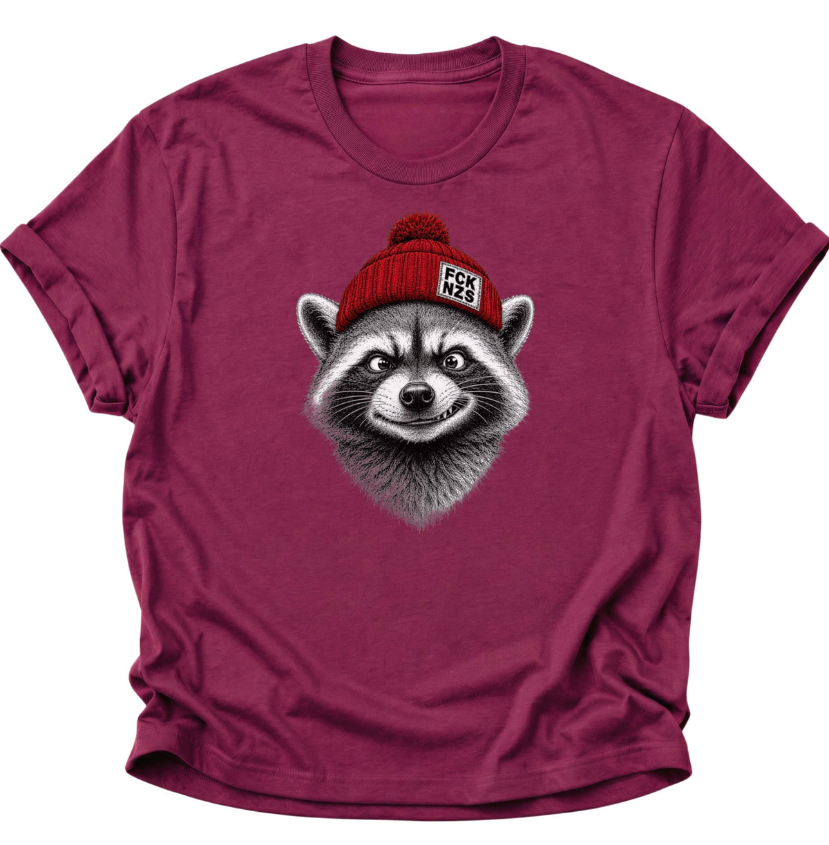 Anti Nazi Waschbär Unisex T-Shirt Weiß - PINE & RIVER