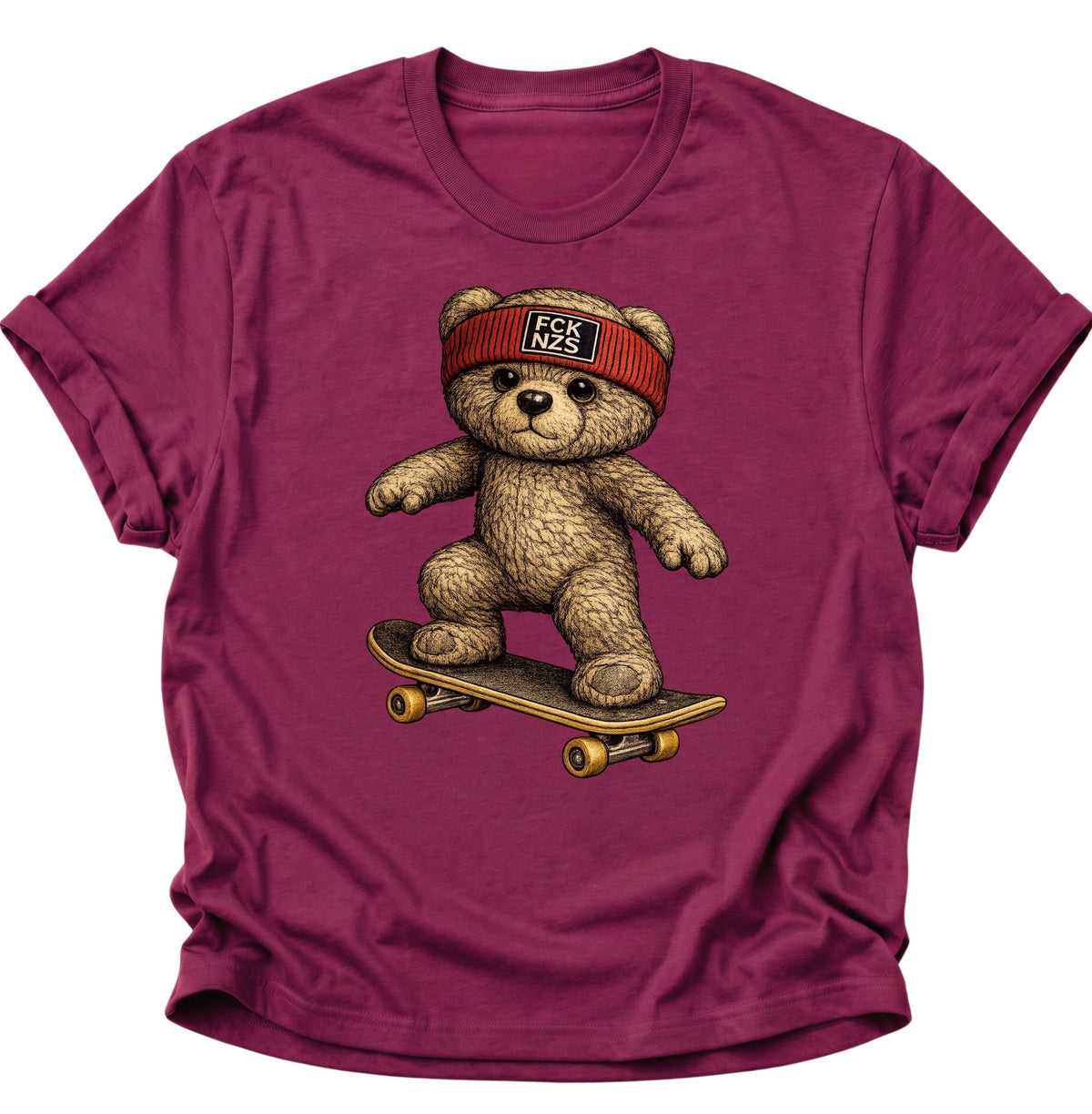 Teddy Skater gegen rechts Unisex T-Shirt Cardinal Red - PINE & RIVER