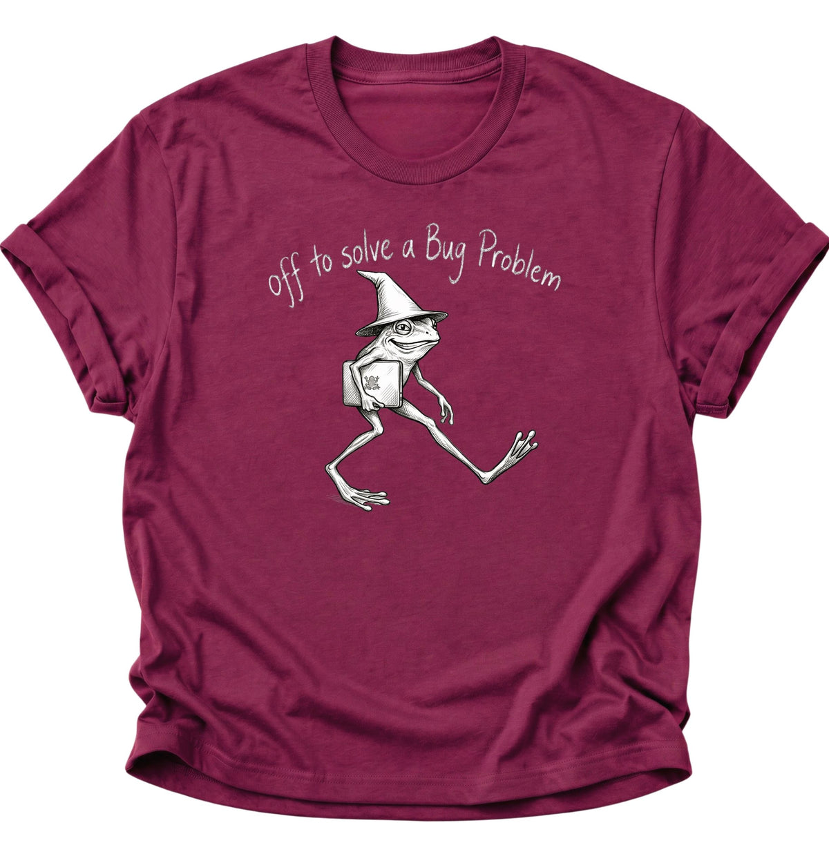 Off to solve a bug problem Unisex T-Shirt Cardinal Red - PINE & RIVER