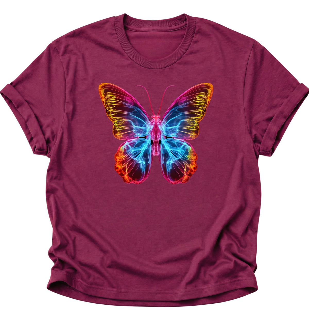 Schmetterling Neon Unisex T-Shirt Cardinal Red - PINE & RIVER