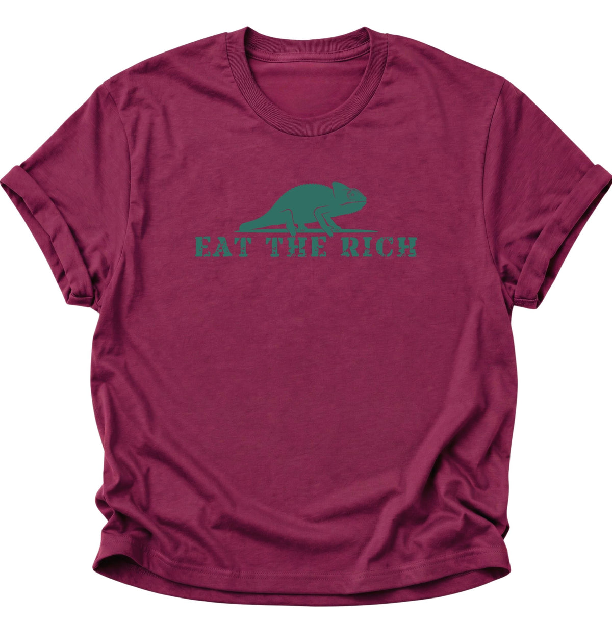 Chamäleon Eat the Rich Unisex T-Shirt Cardinal Red - PINE & RIVER