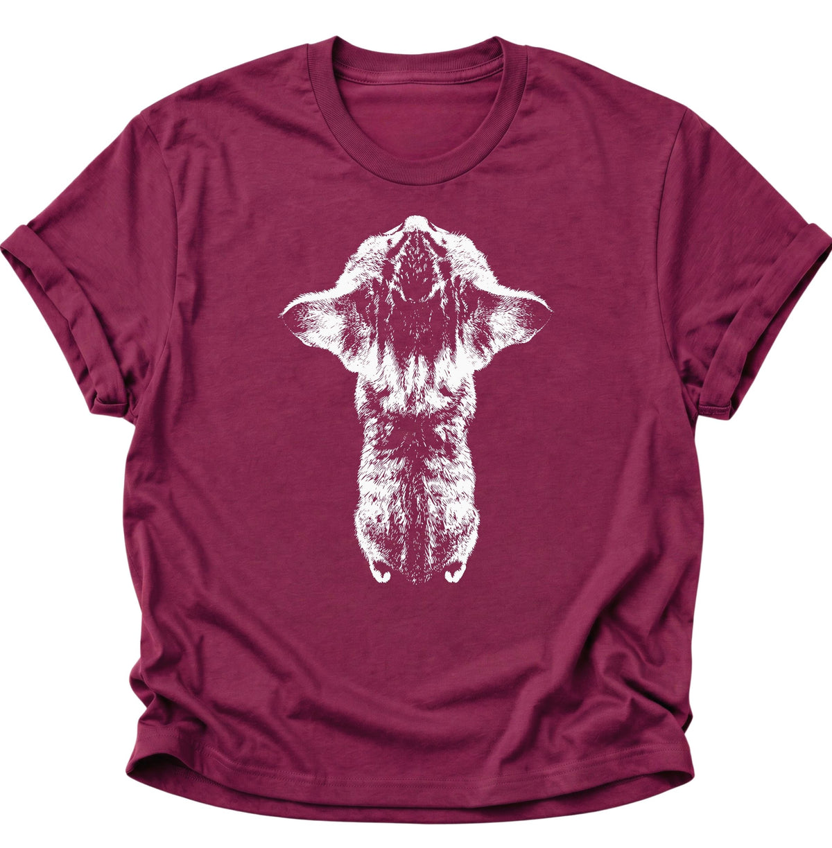Katze aus der Froschperspektive Unisex T-Shirt Cardinal Red - PINE & RIVER