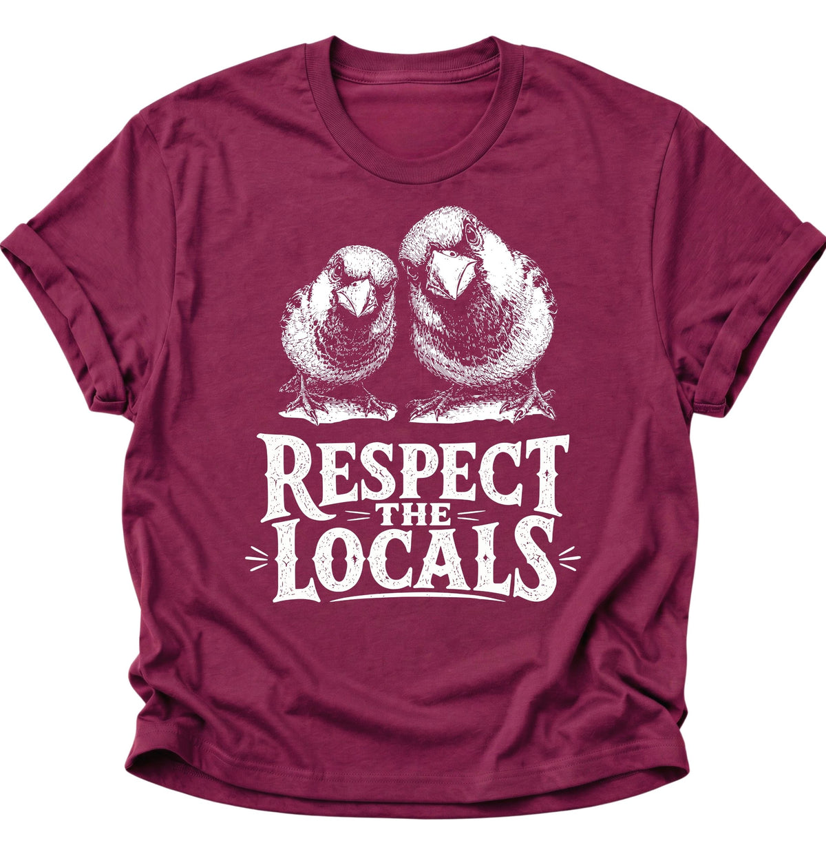 Respect the Locals Spatzen Unisex T-Shirt Cardinal Red - PINE & RIVER