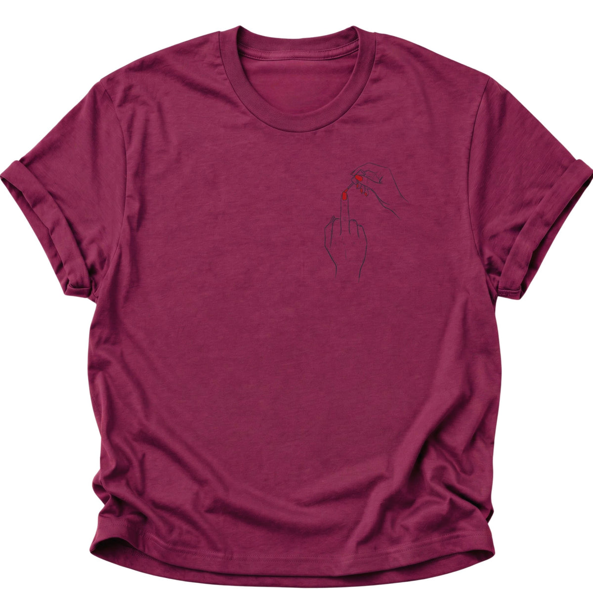 Mittelfinger Unisex T-Shirt Cardinal Red - PINE & RIVER