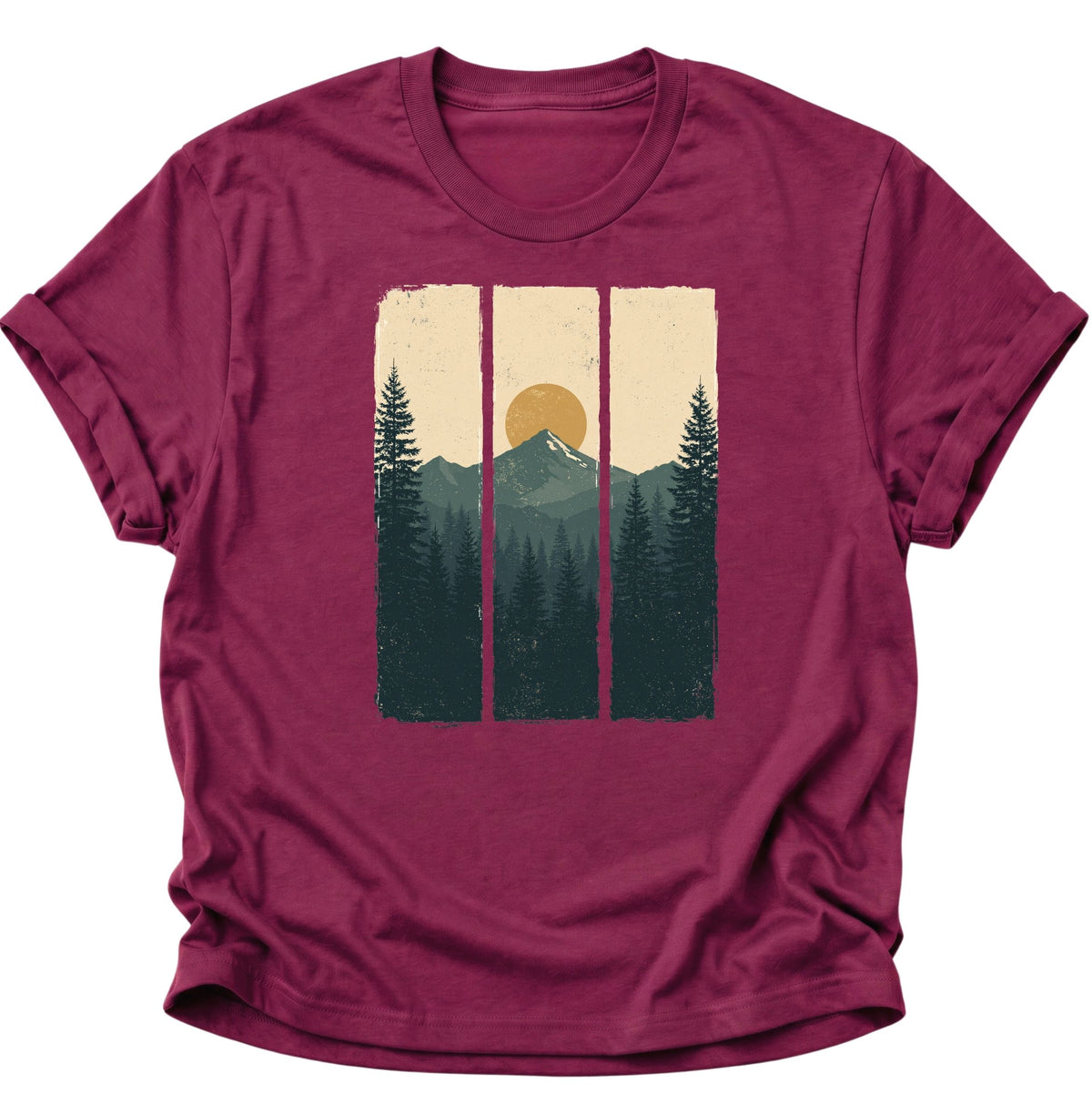 Berge und Wald Vintage Unisex T-Shirt