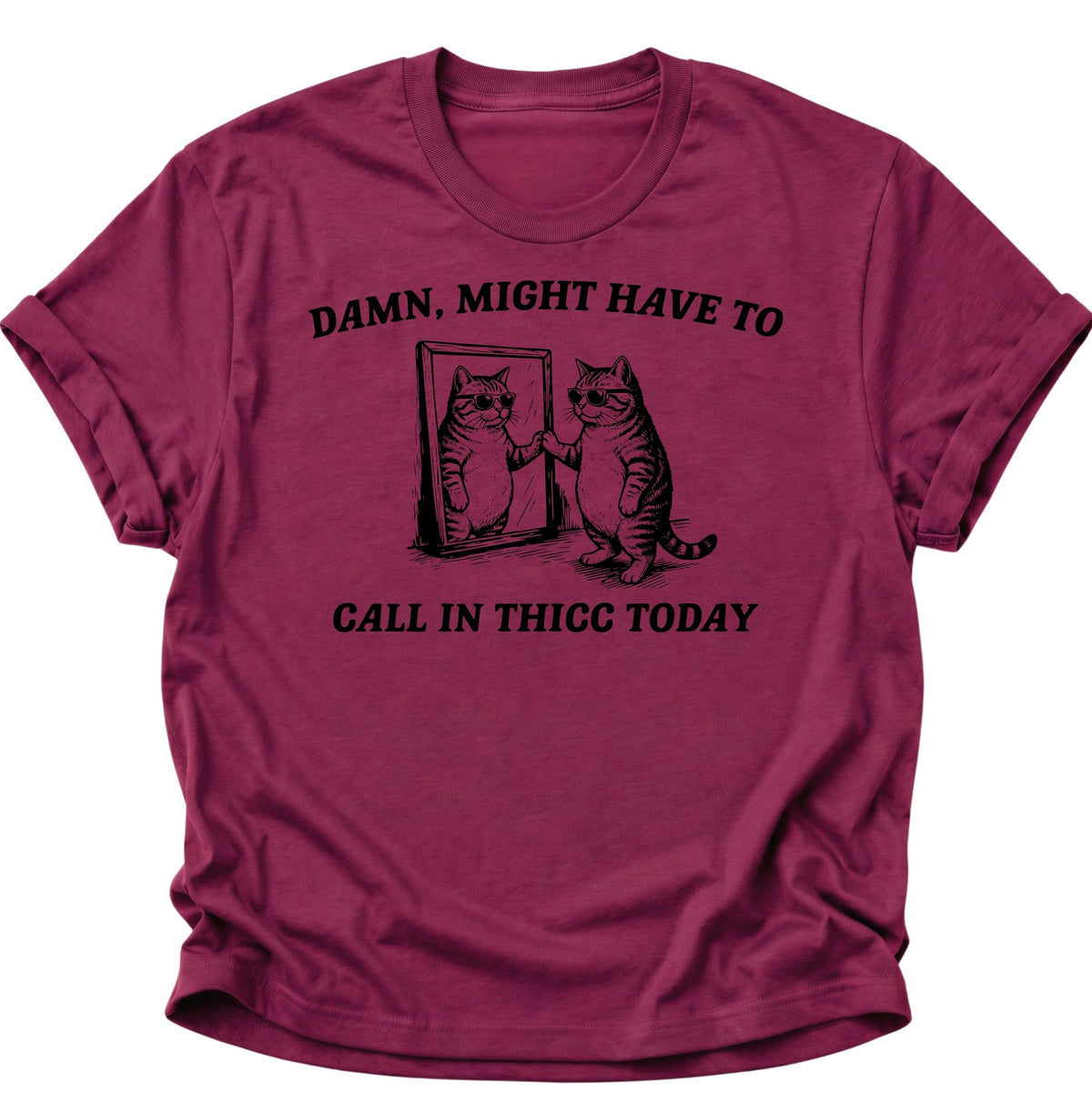 Call in Thicc Katze Unisex T-Shirt Cardinal Red - PINE & RIVER