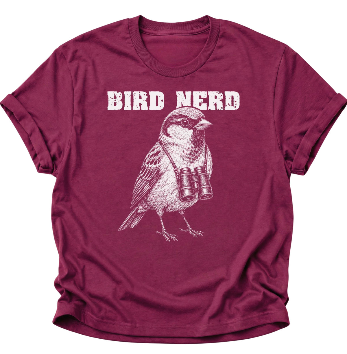 Bird Nerd Vogel mit Fernglas Unisex T-Shirt Cardinal Red - PINE & RIVER