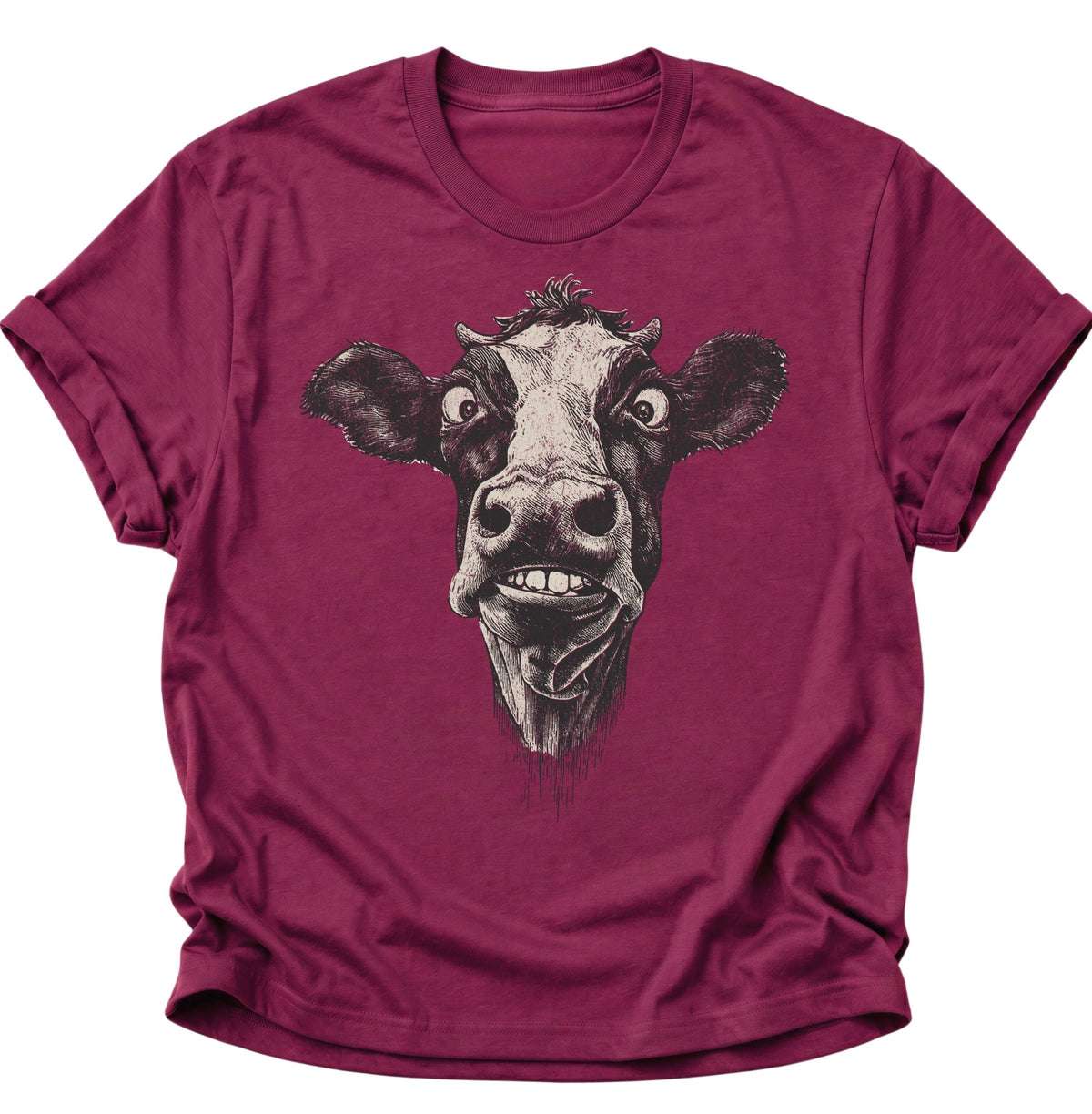 Verrückte Kuh Unisex T-Shirt Cardinal Red - PINE & RIVER