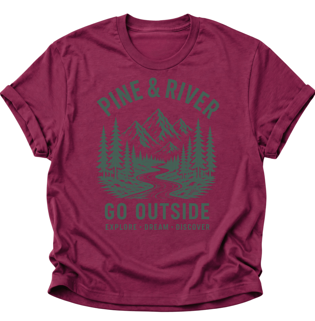 Pine & River Go Outside Unisex T-Shirt Cardinal Red - PINE & RIVER