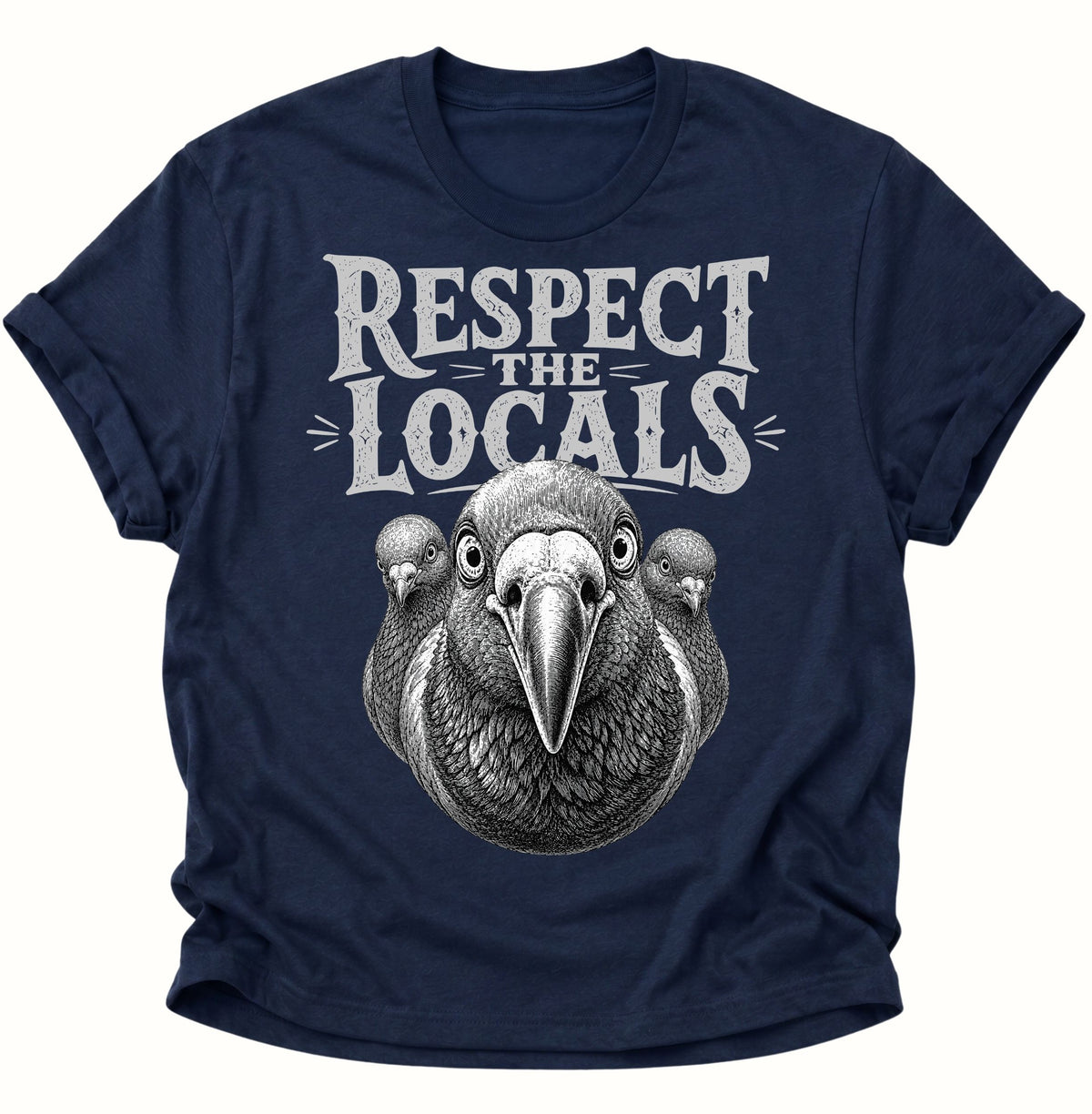 Respect the Locals Unisex T-Shirt Navy Blue - PINE & RIVER