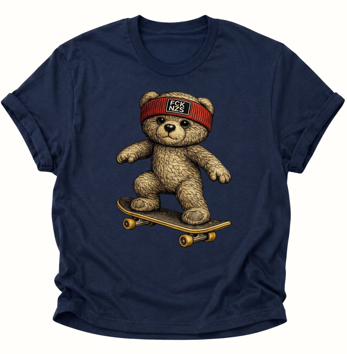 Teddy Skater gegen rechts Unisex T-Shirt Navy Blue - PINE & RIVER