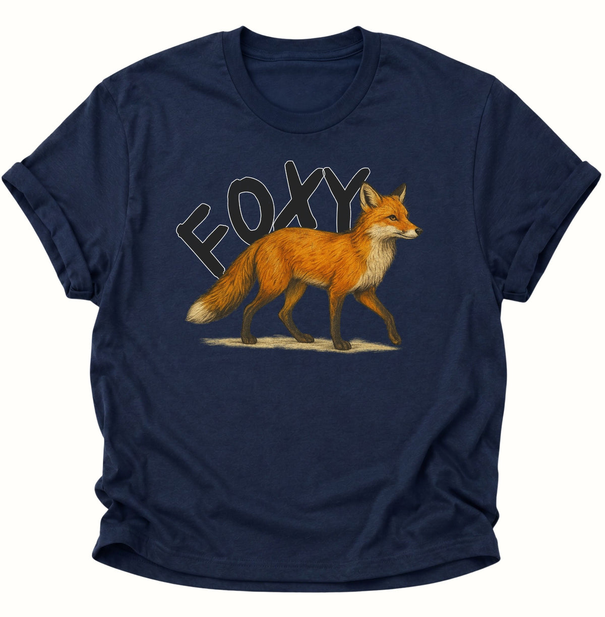 Foxy Unisex T-Shirt Navy Blue - PINE & RIVER