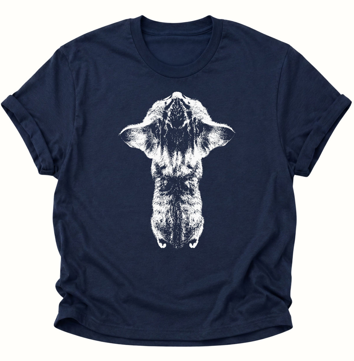 Katze aus der Froschperspektive Unisex T-Shirt Navy Blue - PINE & RIVER
