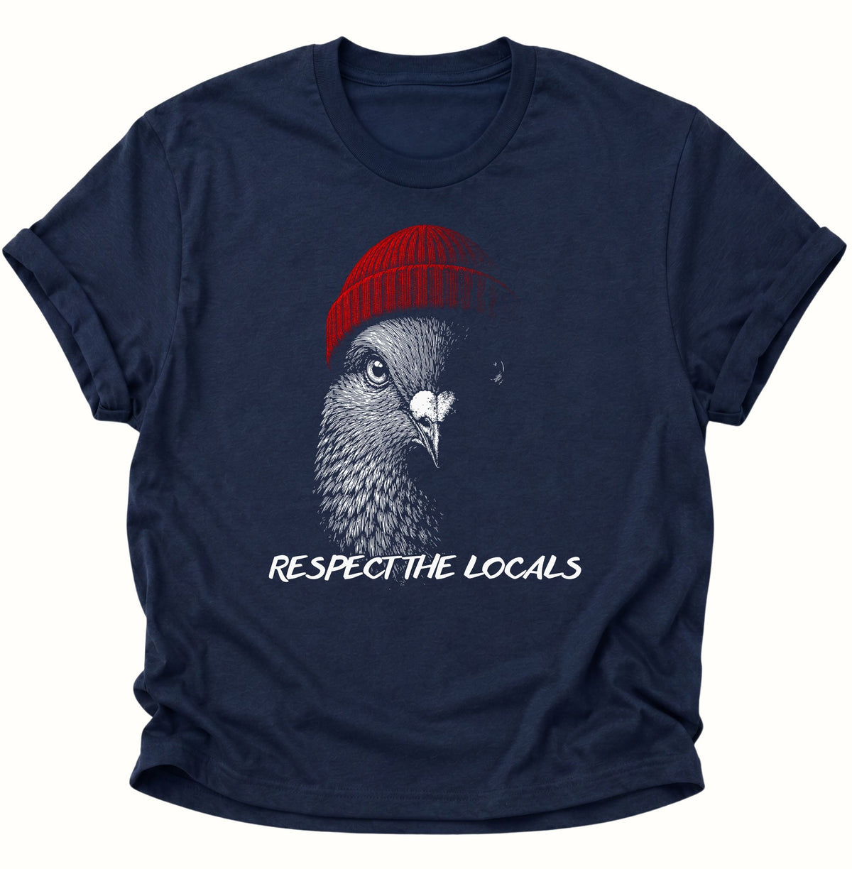Respect the Locals Taube Unisex T-Shirt Navy Blue - PINE & RIVER