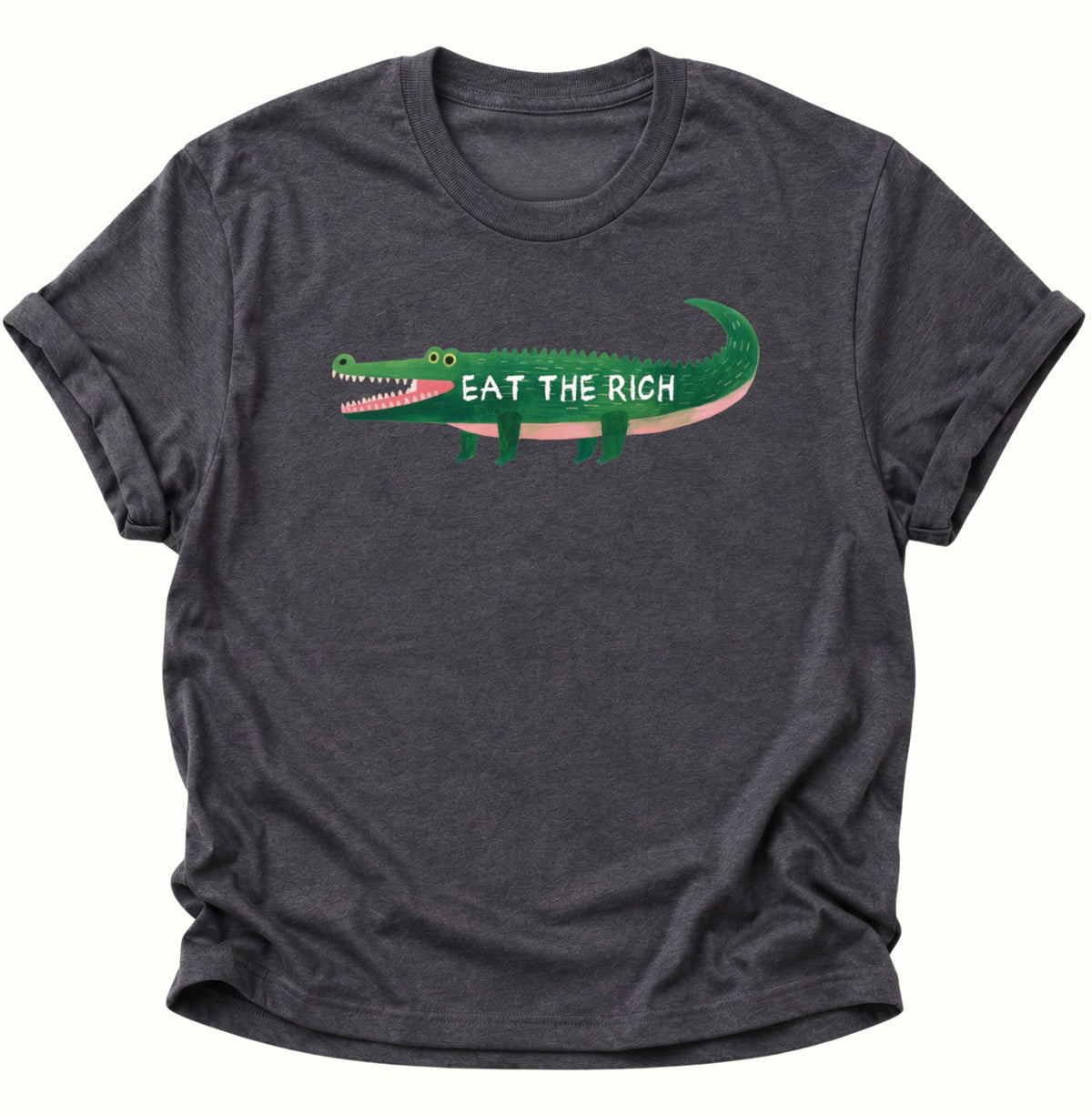 Krokodil Eat the Rich Unisex T-Shirt Dark Heather - PINE & RIVER