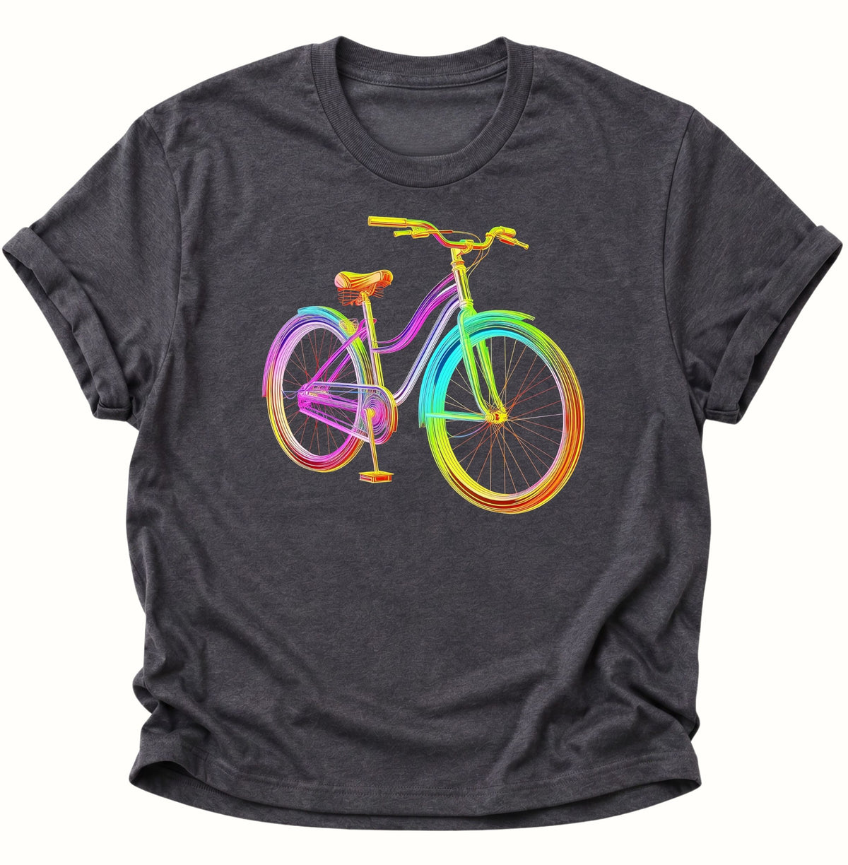 Fahrrad Neon Unisex T-Shirt Dark Heather - PINE & RIVER