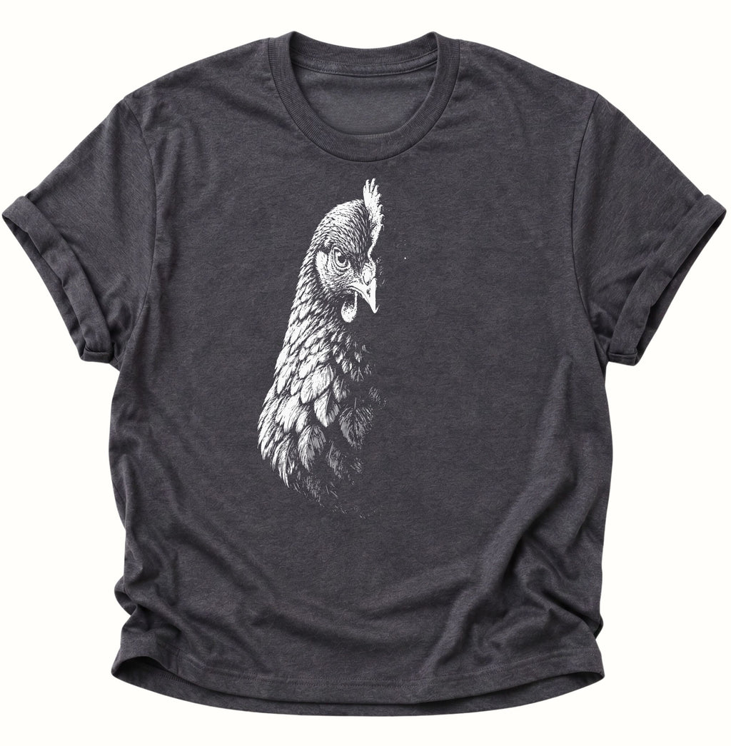 Mystische Henne im Schatten Unisex T-Shirt Dark Heather - PINE & RIVER
