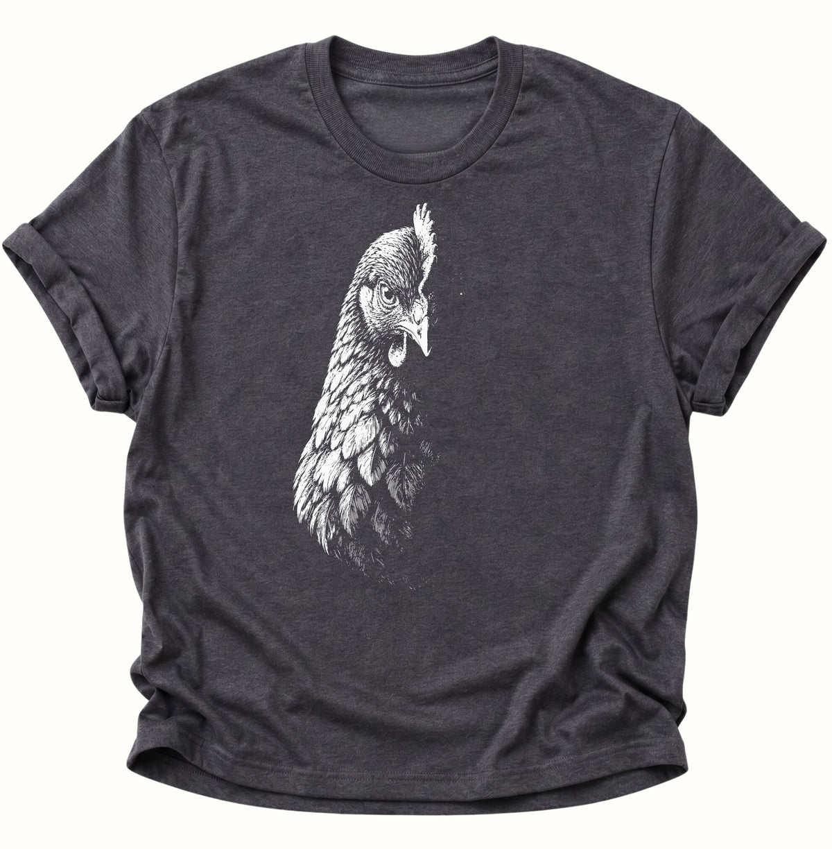 Mystische Henne im Schatten Unisex T-Shirt Dark Heather - PINE & RIVER