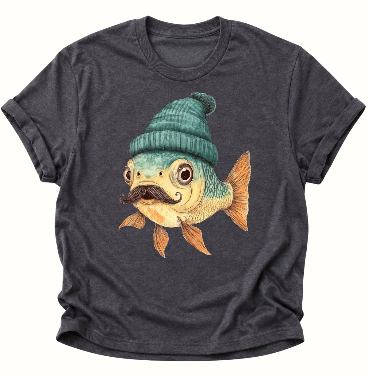 Mr. Fisch Unisex T-Shirt Dark Heather - PINE & RIVER