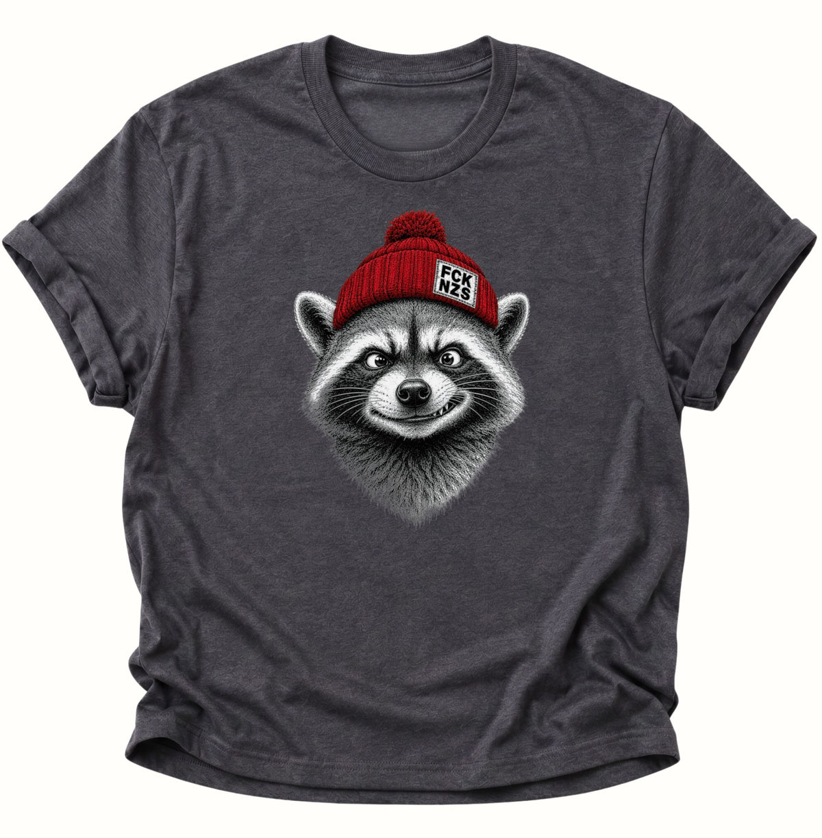 Anti Nazi Waschbär Unisex T-Shirt Weiß - PINE & RIVER