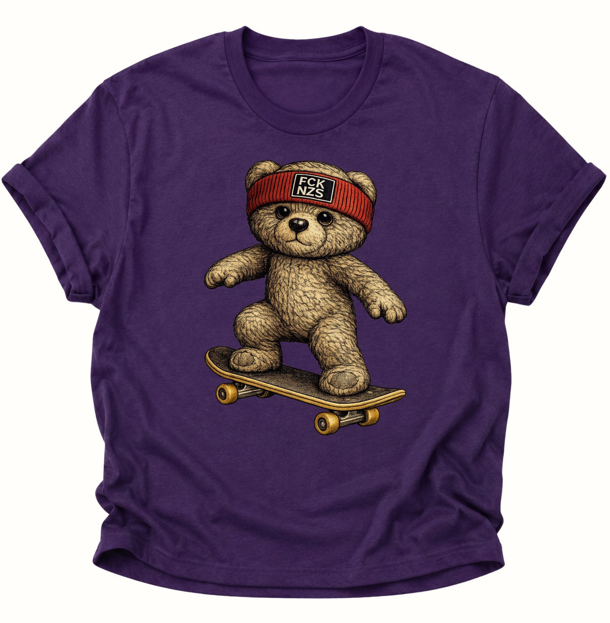 Teddy Skater gegen rechts Unisex T-Shirt Purple - PINE & RIVER