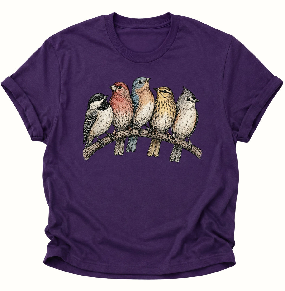 Bird's Unisex T-Shirt Purple - PINE & RIVER