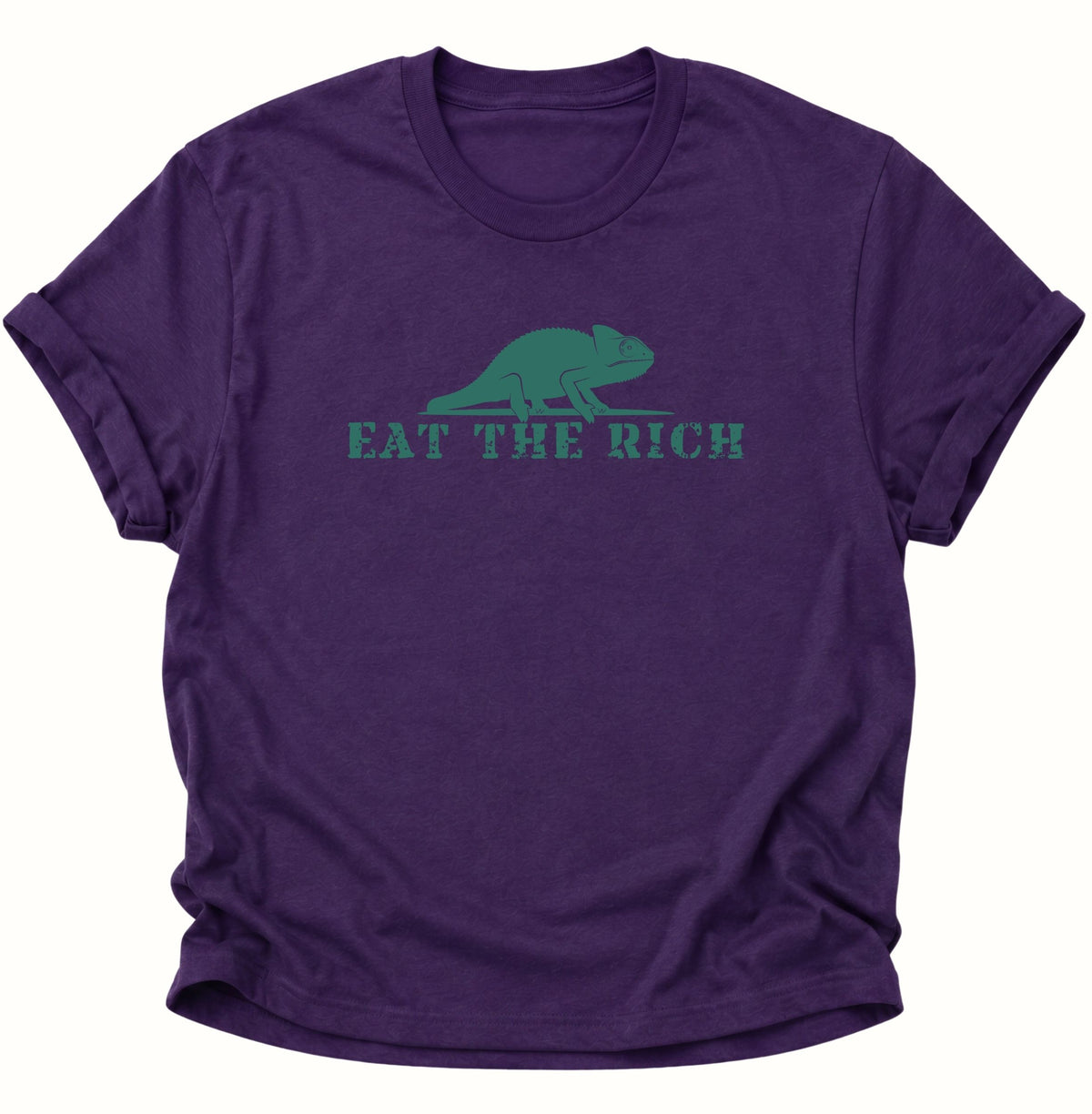 Chamäleon Eat the Rich Unisex T-Shirt Purple - PINE & RIVER