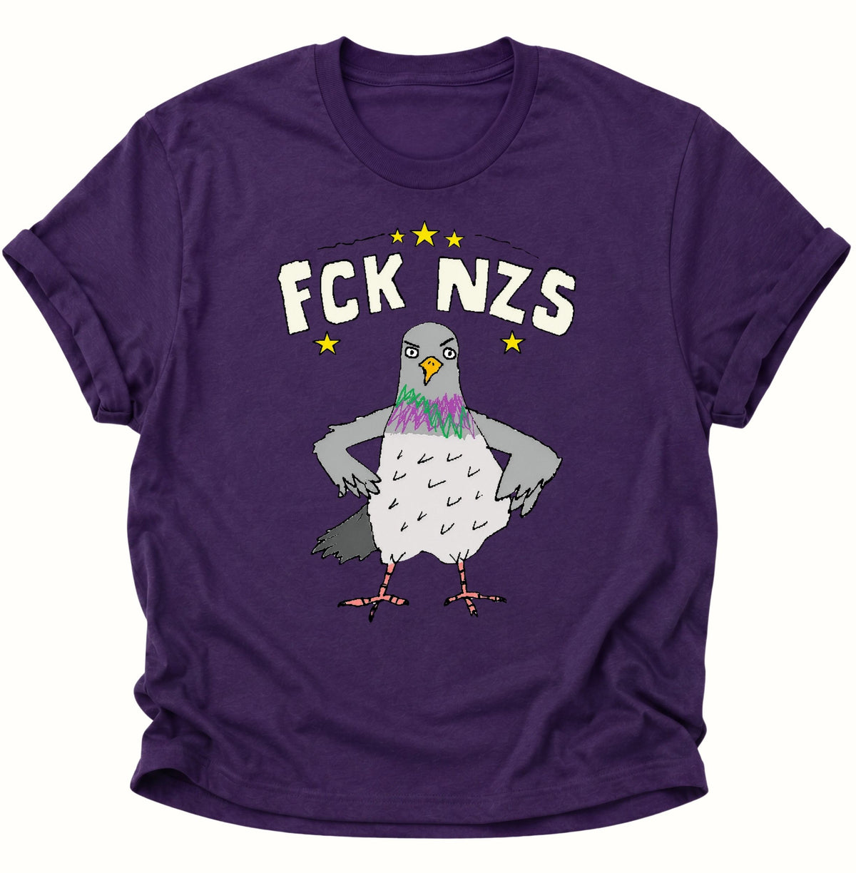 Taube gegen rechts Unisex T-Shirt Purple - PINE & RIVER