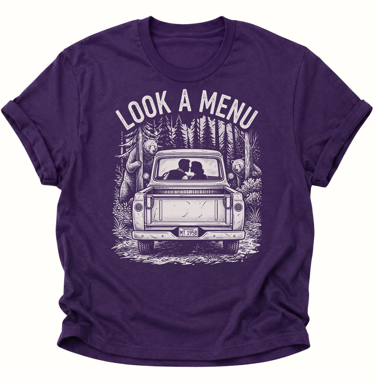 Look a Menu Unisex T-Shirt Purple - PINE & RIVER