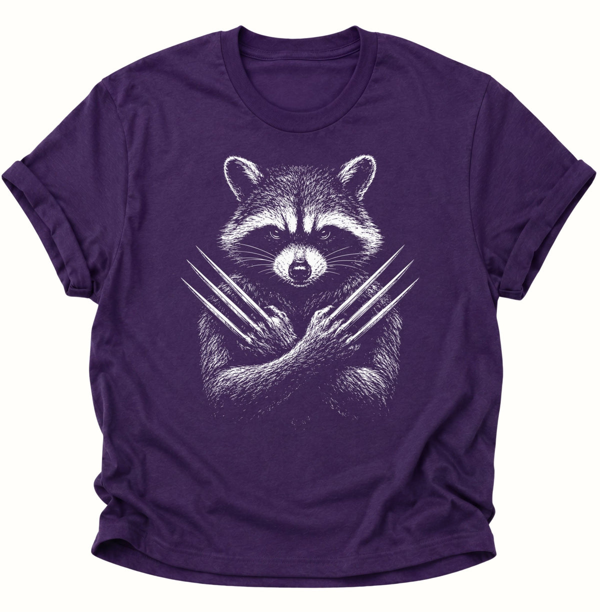 Waschbär mit Metallkrallen Unisex T-Shirt Purple - PINE & RIVER