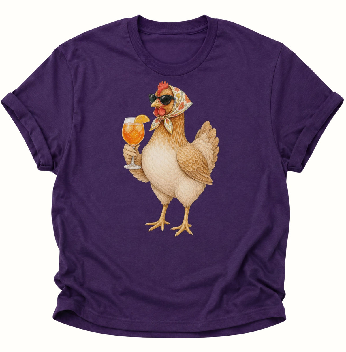 Cocktail-Henne mit Kopftuch Unisex T-Shirt Purple - PINE & RIVER