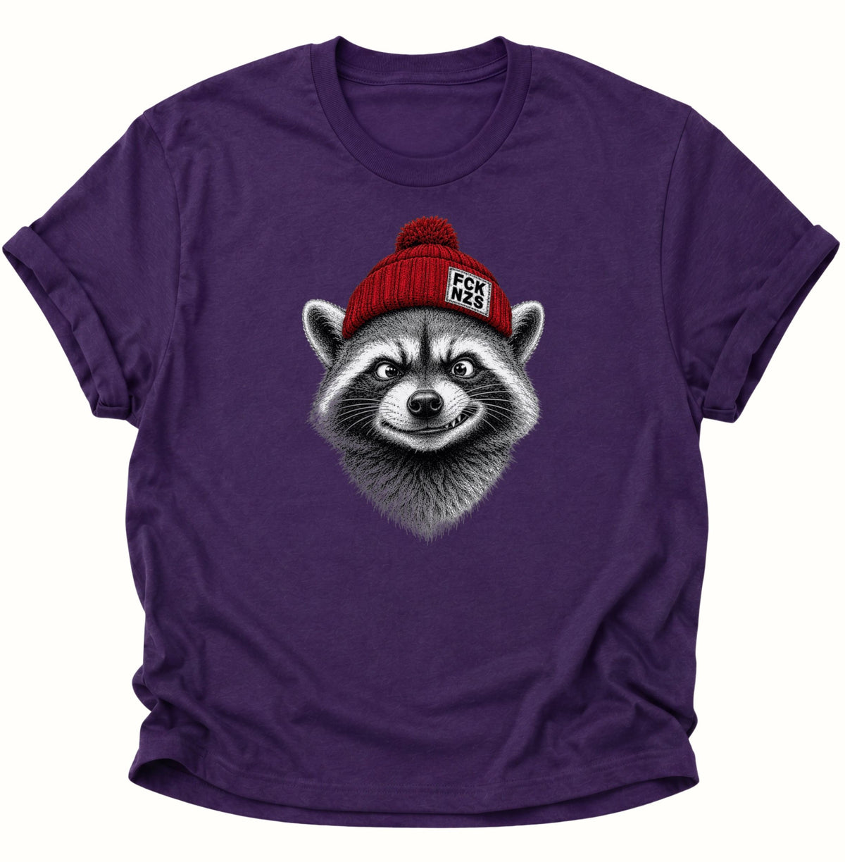 Anti Nazi Waschbär Unisex T-Shirt Weiß - PINE & RIVER