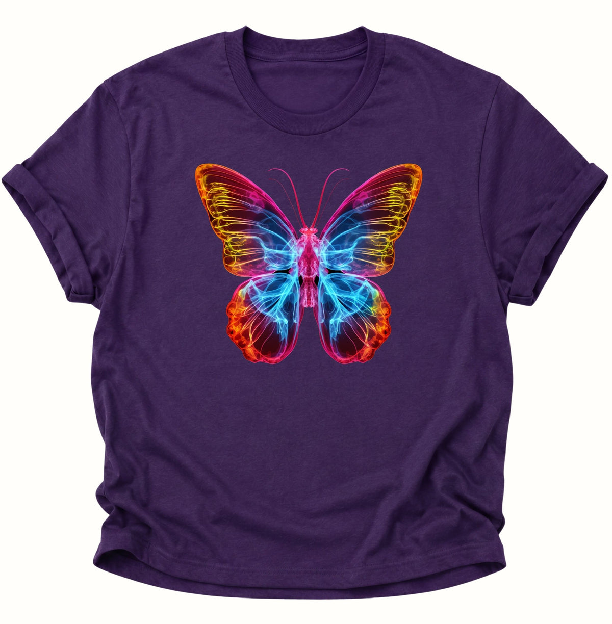 Schmetterling Neon Unisex T-Shirt Purple - PINE & RIVER