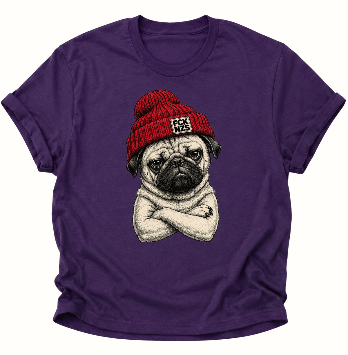 Mops gegen rechts Unisex T-Shirt Purple - PINE & RIVER