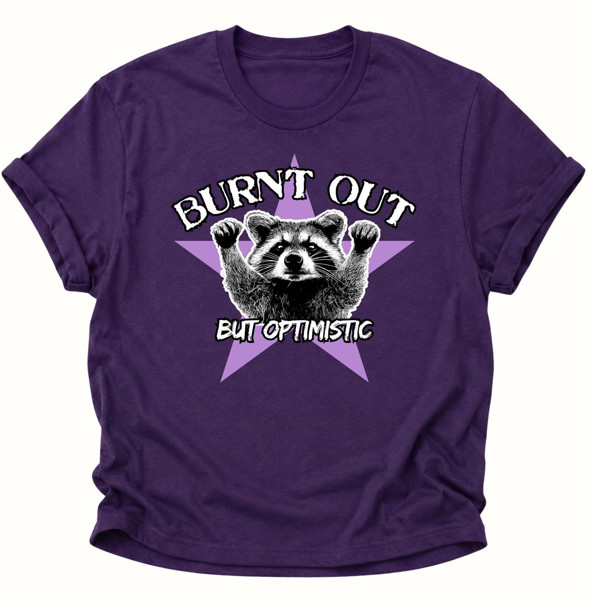 Burnt Out Washbär Unisex T-Shirt Purple - PINE & RIVER