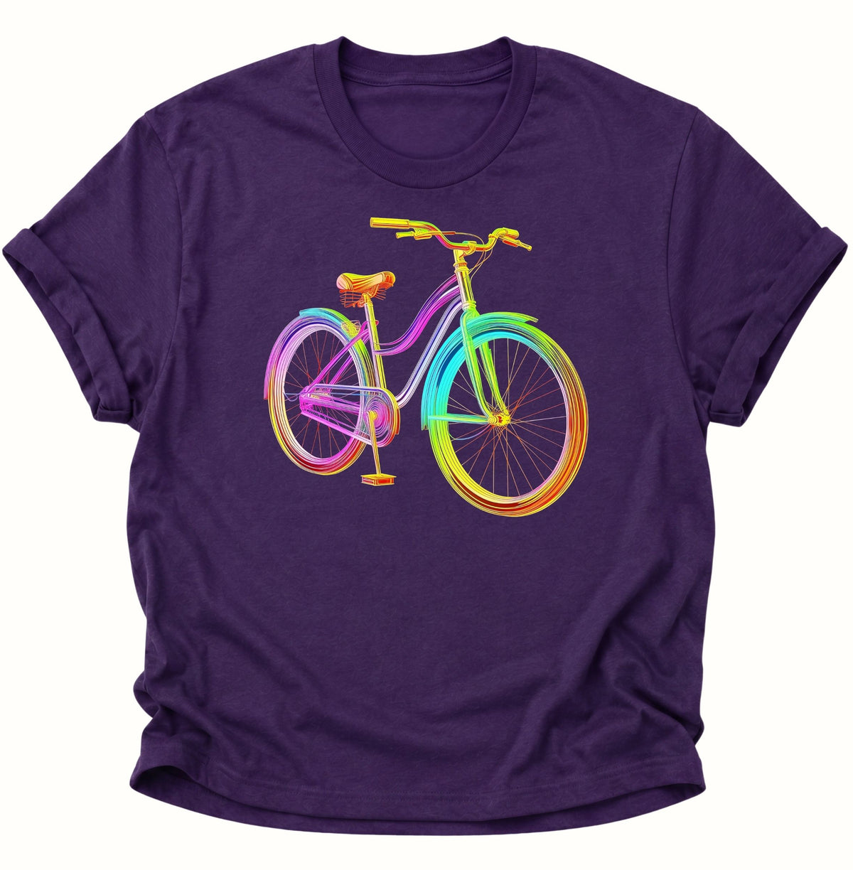Fahrrad Neon Unisex T-Shirt Purple - PINE & RIVER