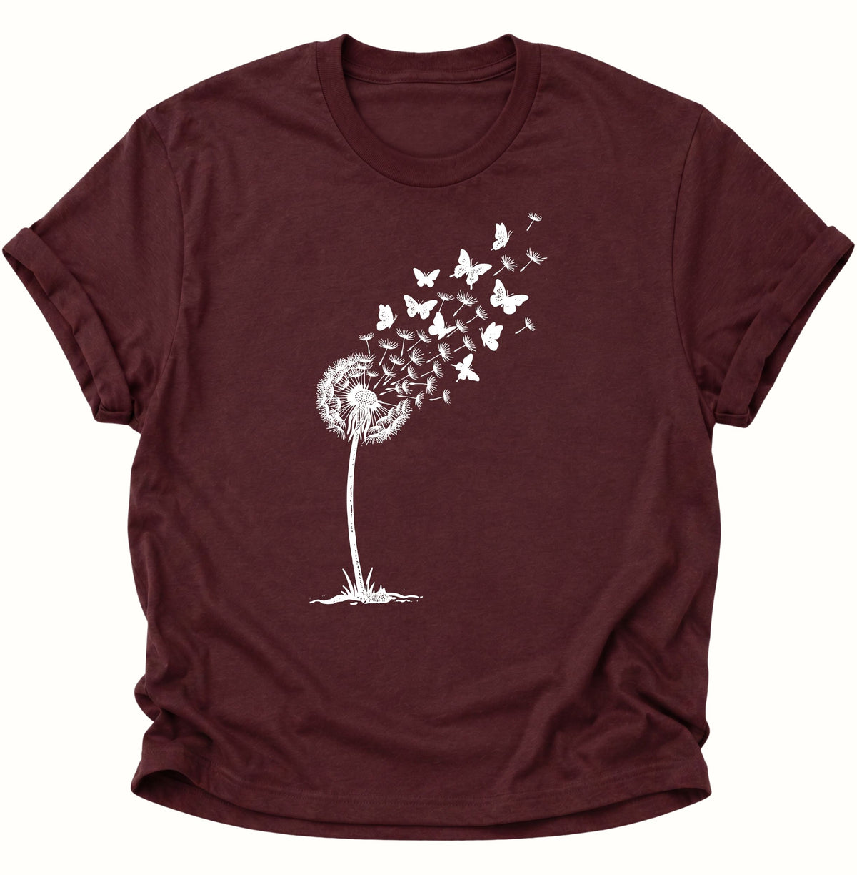 Pusteblume Unisex T-Shirt Maroon - PINE & RIVER