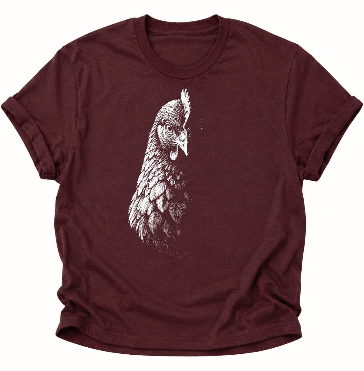 Mystische Henne im Schatten Unisex T-Shirt Maroon - PINE & RIVER
