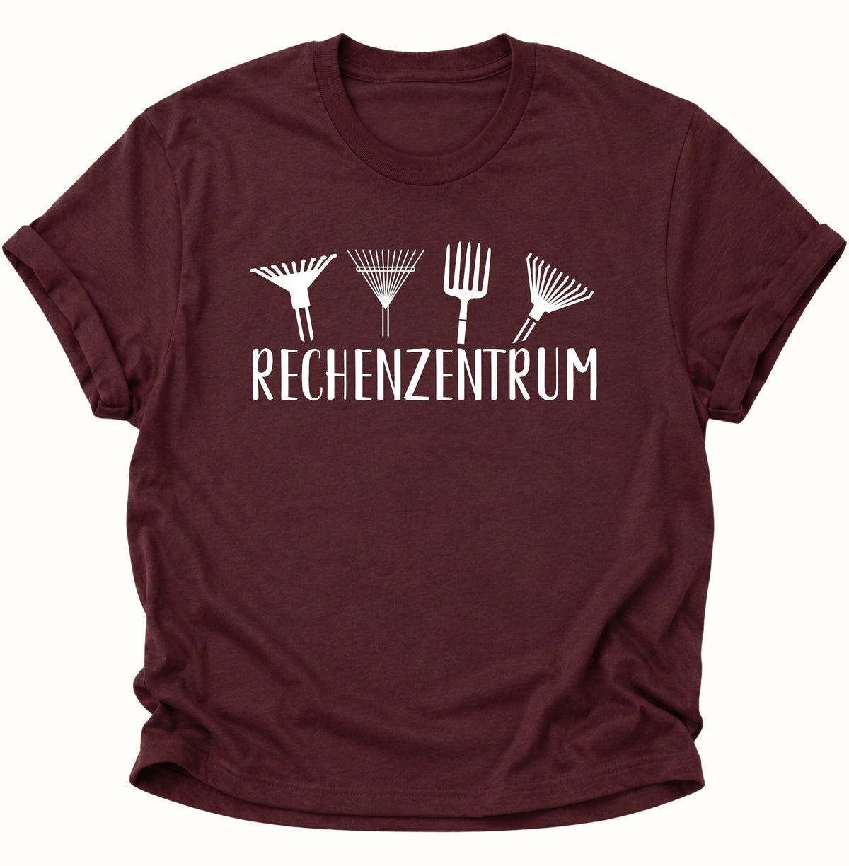 Rechenzentrum Gartenmotiv Unisex T-Shirt Maroon - PINE & RIVER