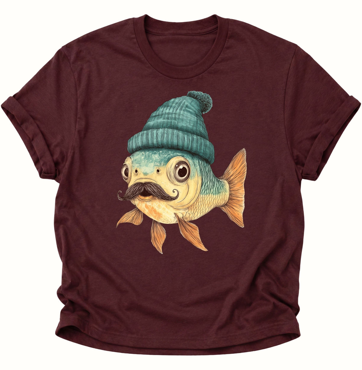 Mr. Fisch Unisex T-Shirt Maroon - PINE & RIVER