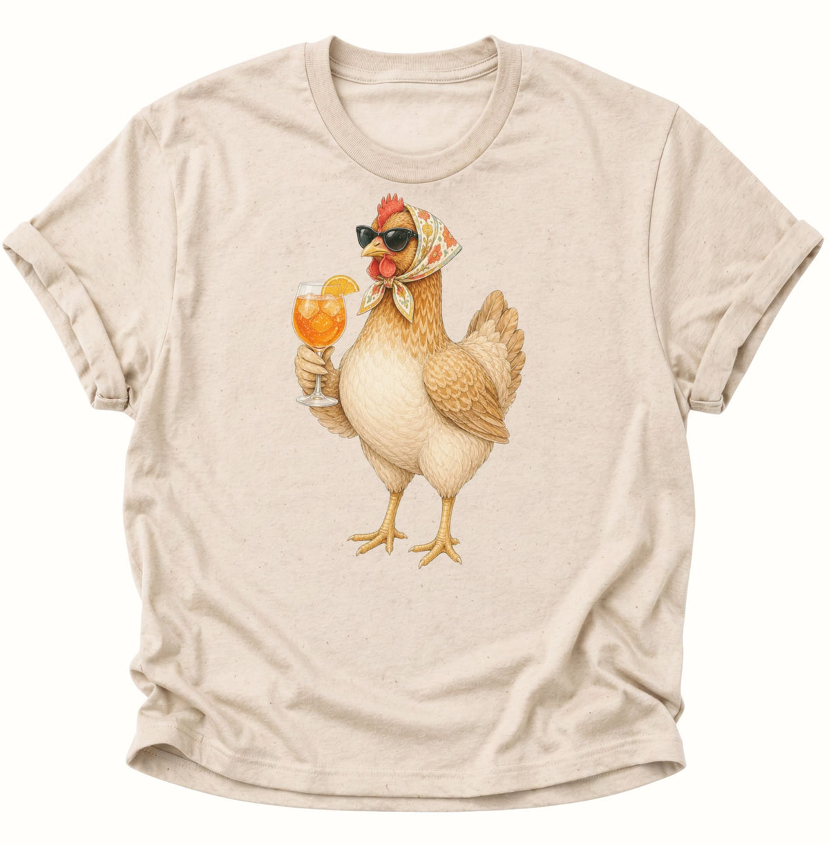 Cocktail-Henne mit Kopftuch Unisex T-Shirt Nature - PINE & RIVER