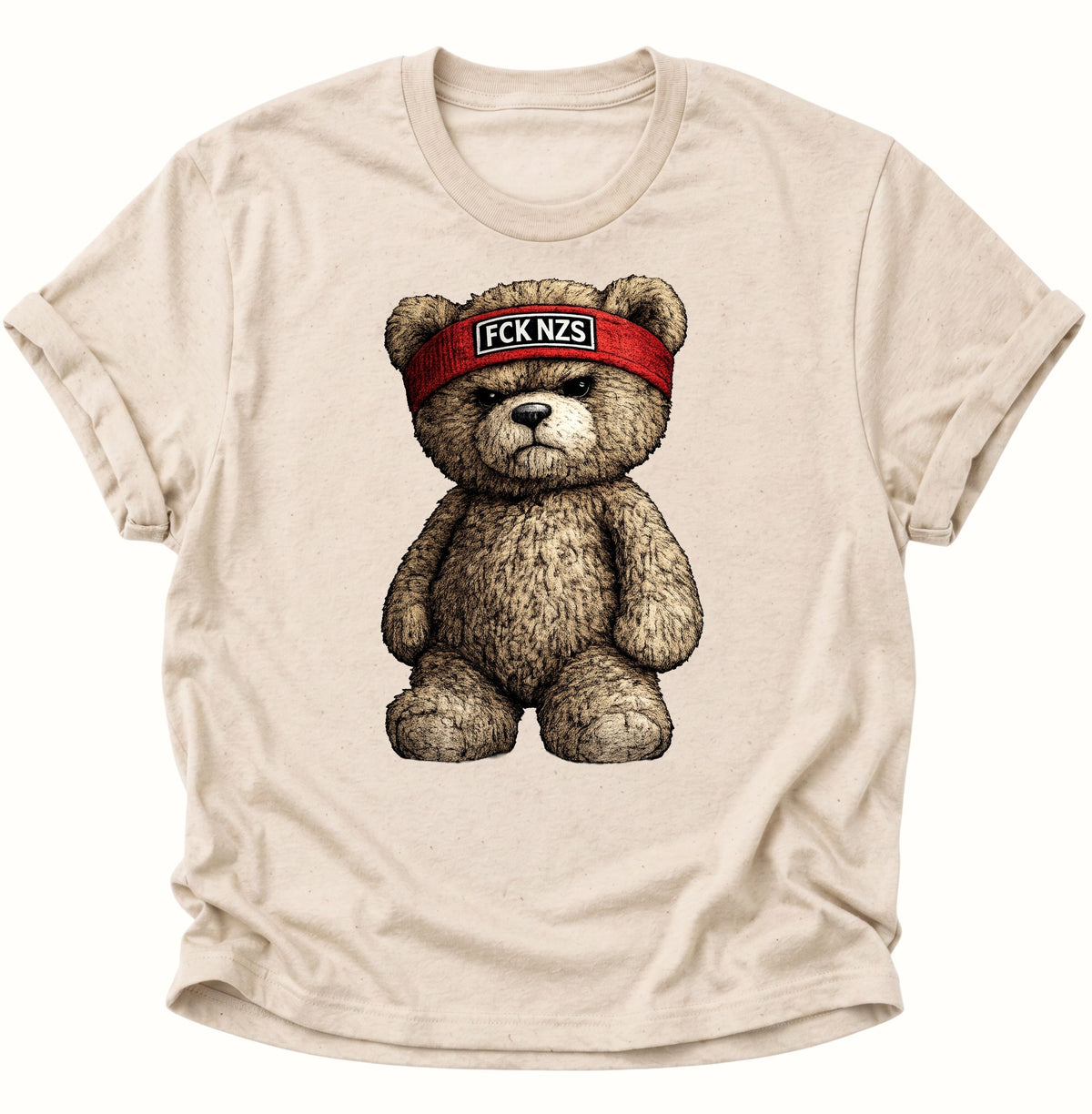 Grimmiger Teddybär gegen rechts Unisex T-Shirt Nature - PINE & RIVER